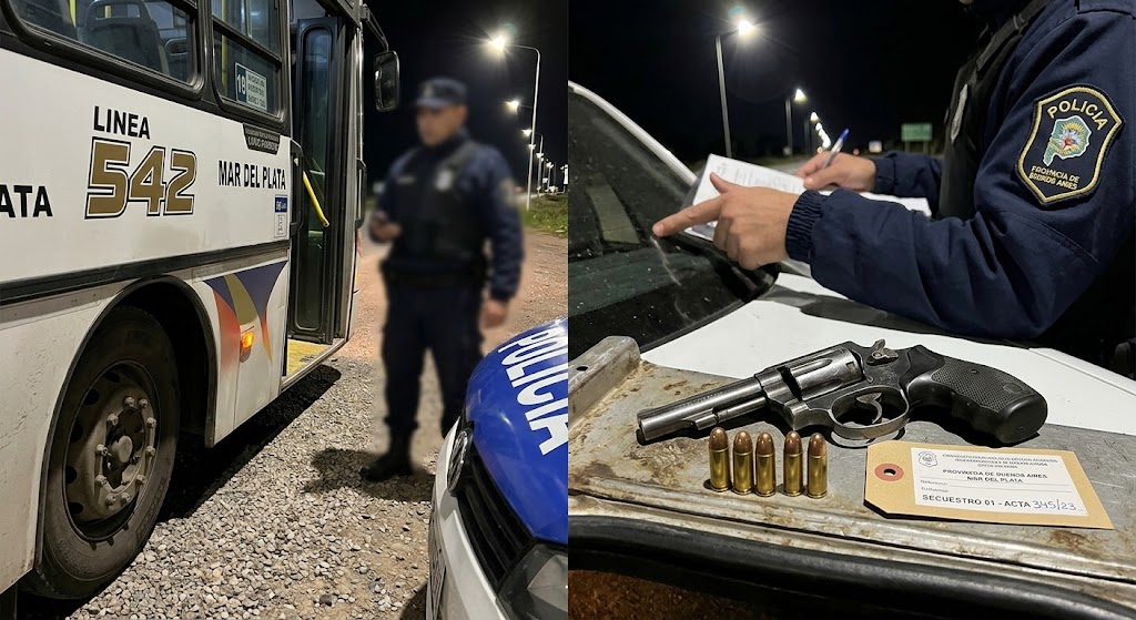 Chofer de la línea 542 detenido armado tras la alerta de una pasajera
